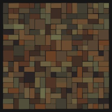 Soyut geometrik desen üretken hesaplama sanatı illüstrasyonu, fayans renk parçalarının taklidi