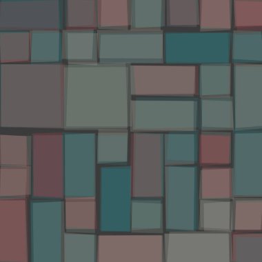 Soyut geometrik desen üretken hesaplama sanatı illüstrasyonu, fayans renk parçalarının taklidi