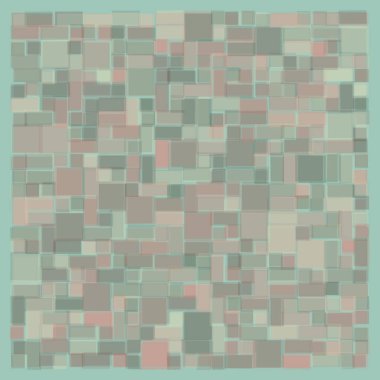 Soyut geometrik desen üretken hesaplama sanatı illüstrasyonu, fayans renk parçalarının taklidi