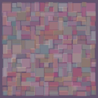 Soyut geometrik desen üretken hesaplama sanatı illüstrasyonu, fayans renk parçalarının taklidi