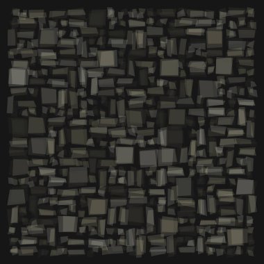 Soyut geometrik desen üretken hesaplama sanatı illüstrasyonu, fayans renk parçalarının taklidi