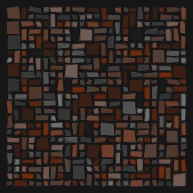 Soyut geometrik desen üretken hesaplama sanatı illüstrasyonu, fayans renk parçalarının taklidi