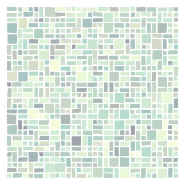 Soyut geometrik desen üretken hesaplama sanatı illüstrasyonu, fayans renk parçalarının taklidi