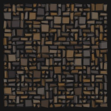 Soyut geometrik desen üretken hesaplama sanatı illüstrasyonu, fayans renk parçalarının taklidi