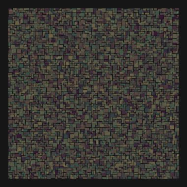 Soyut geometrik desen üretken hesaplama sanatı illüstrasyonu, fayans renk parçalarının taklidi