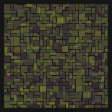 Soyut geometrik desen üretken hesaplama sanatı illüstrasyonu, fayans renk parçalarının taklidi