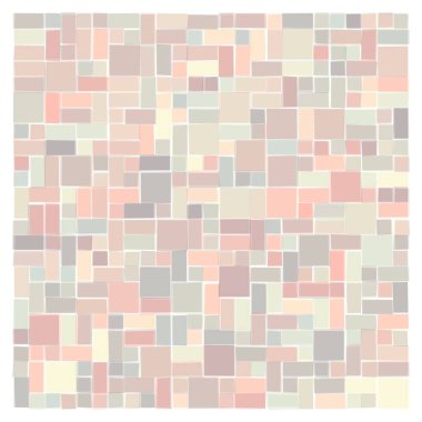 Soyut geometrik desen üretken hesaplama sanatı illüstrasyonu, fayans renk parçalarının taklidi