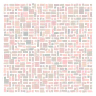 Soyut geometrik desen üretken hesaplama sanatı illüstrasyonu, fayans renk parçalarının taklidi