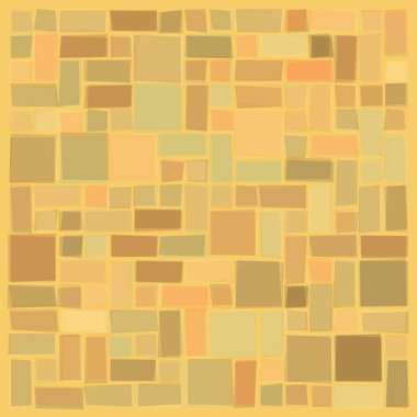 Soyut geometrik desen üretken hesaplama sanatı illüstrasyonu, fayans renk parçalarının taklidi