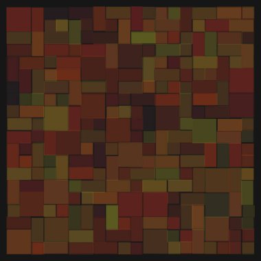 Soyut geometrik desen üretken hesaplama sanatı illüstrasyonu, fayans renk parçalarının taklidi