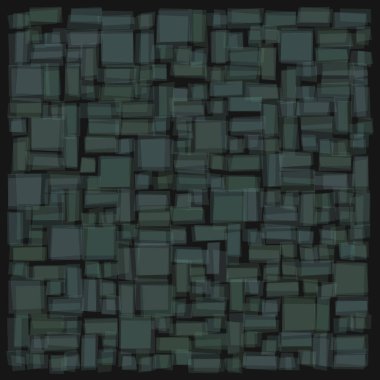 Soyut geometrik desen üretken hesaplama sanatı illüstrasyonu, fayans renk parçalarının taklidi