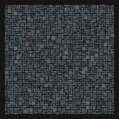 Soyut geometrik desen üretken hesaplama sanatı illüstrasyonu, fayans renk parçalarının taklidi