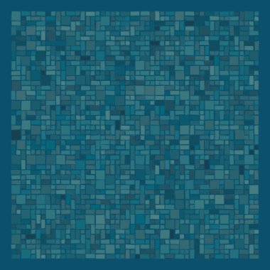 Soyut geometrik desen üretken hesaplama sanatı illüstrasyonu, fayans renk parçalarının taklidi