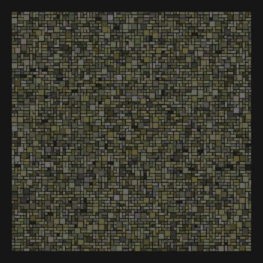 Soyut geometrik desen üretken hesaplama sanatı illüstrasyonu, fayans renk parçalarının taklidi