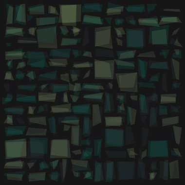 Soyut geometrik desen üretken hesaplama sanatı illüstrasyonu, fayans renk parçalarının taklidi