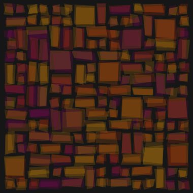 Soyut geometrik desen üretken hesaplama sanatı illüstrasyonu, fayans renk parçalarının taklidi