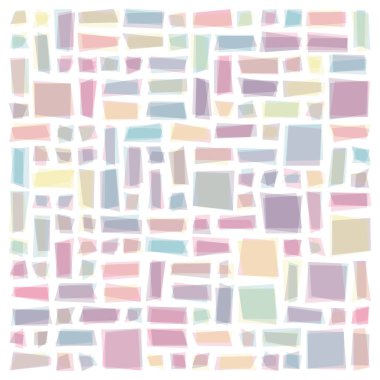 Soyut geometrik desen üretken hesaplama sanatı illüstrasyonu, fayans renk parçalarının taklidi