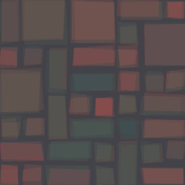 Soyut geometrik desen üretken hesaplama sanatı illüstrasyonu, fayans renk parçalarının taklidi