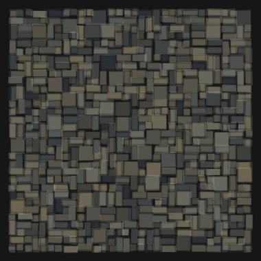 Soyut geometrik desen üretken hesaplama sanatı illüstrasyonu, fayans renk parçalarının taklidi