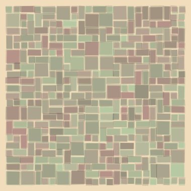 Soyut geometrik desen üretken hesaplama sanatı illüstrasyonu, fayans renk parçalarının taklidi