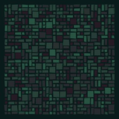 Soyut geometrik desen üretken hesaplama sanatı illüstrasyonu, fayans renk parçalarının taklidi