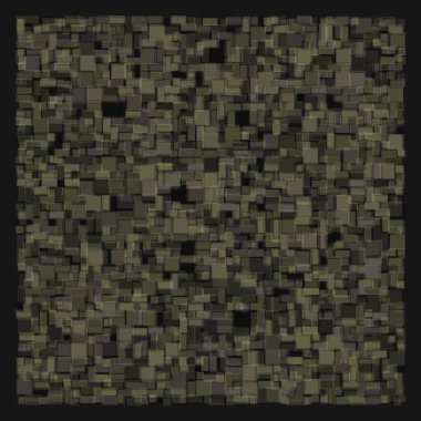 Soyut geometrik desen üretken hesaplama sanatı illüstrasyonu, fayans renk parçalarının taklidi