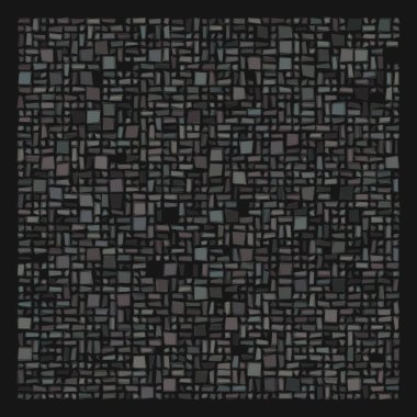 Soyut geometrik desen üretken hesaplama sanatı illüstrasyonu, fayans renk parçalarının taklidi