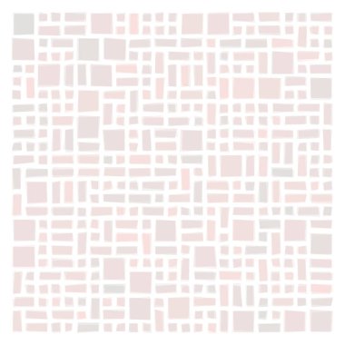 Soyut geometrik desen üretken hesaplama sanatı illüstrasyonu, fayans renk parçalarının taklidi