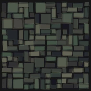 Soyut geometrik desen üretken hesaplama sanatı illüstrasyonu, fayans renk parçalarının taklidi