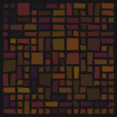 Soyut geometrik desen üretken hesaplama sanatı illüstrasyonu, fayans renk parçalarının taklidi