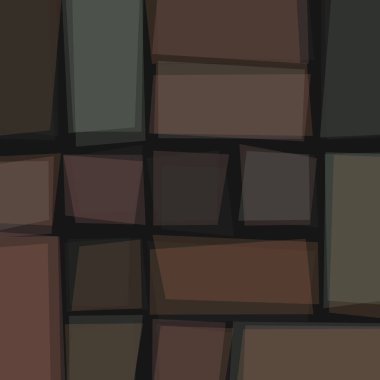 Soyut geometrik desen üretken hesaplama sanatı illüstrasyonu, fayans renk parçalarının taklidi