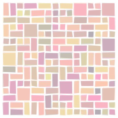 Soyut geometrik desen üretken hesaplama sanatı illüstrasyonu, fayans renk parçalarının taklidi