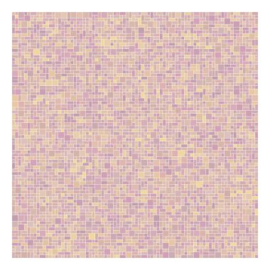 Soyut geometrik desen üretken hesaplama sanatı illüstrasyonu, fayans renk parçalarının taklidi