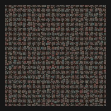 Soyut geometrik desen üretken hesaplama sanatı illüstrasyonu, fayans renk parçalarının taklidi