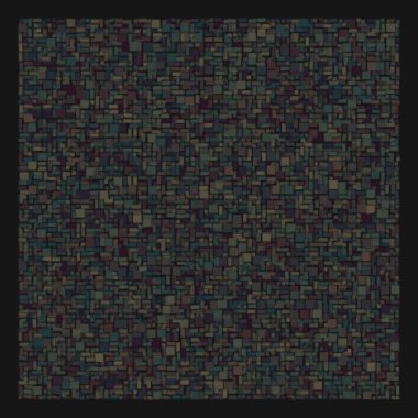 Soyut geometrik desen üretken hesaplama sanatı illüstrasyonu, fayans renk parçalarının taklidi