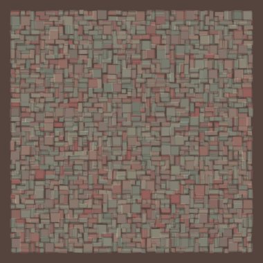 Soyut geometrik desen üretken hesaplama sanatı illüstrasyonu, fayans renk parçalarının taklidi