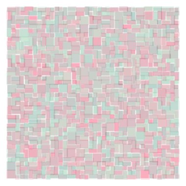 Soyut geometrik desen üretken hesaplama sanatı illüstrasyonu, fayans renk parçalarının taklidi