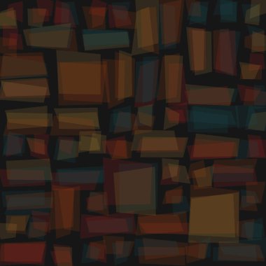 Soyut geometrik desen üretken hesaplama sanatı illüstrasyonu, fayans renk parçalarının taklidi