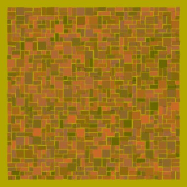 Soyut geometrik desen üretken hesaplama sanatı illüstrasyonu, fayans renk parçalarının taklidi