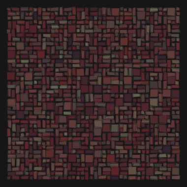 Soyut geometrik desen üretken hesaplama sanatı illüstrasyonu, fayans renk parçalarının taklidi