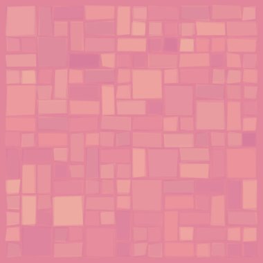 Soyut geometrik desen üretken hesaplama sanatı illüstrasyonu, fayans renk parçalarının taklidi