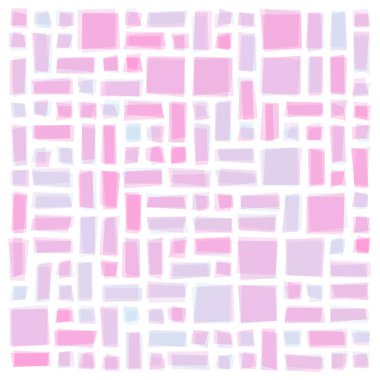 Soyut geometrik desen üretken hesaplama sanatı illüstrasyonu, fayans renk parçalarının taklidi