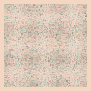 Soyut geometrik desen üretken hesaplama sanatı illüstrasyonu, fayans renk parçalarının taklidi