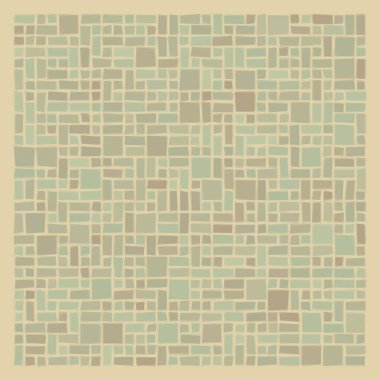 Soyut geometrik desen üretken hesaplama sanatı illüstrasyonu, fayans renk parçalarının taklidi