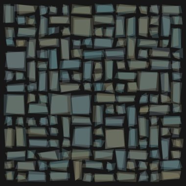 Soyut geometrik desen üretken hesaplama sanatı illüstrasyonu, fayans renk parçalarının taklidi