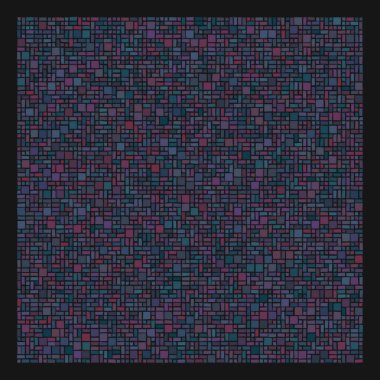 Soyut geometrik desen üretken hesaplama sanatı illüstrasyonu, fayans renk parçalarının taklidi