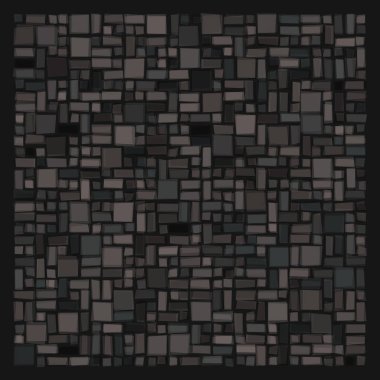 Soyut geometrik desen üretken hesaplama sanatı illüstrasyonu, fayans renk parçalarının taklidi