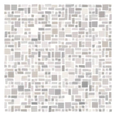 Soyut geometrik desen üretken hesaplama sanatı illüstrasyonu, fayans renk parçalarının taklidi