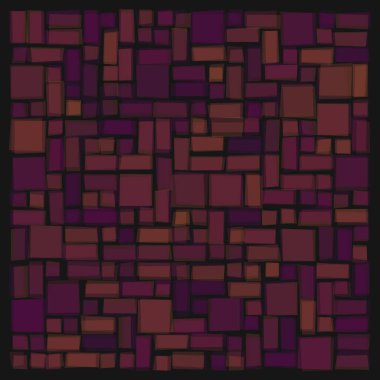 Soyut geometrik desen üretken hesaplama sanatı illüstrasyonu, fayans renk parçalarının taklidi