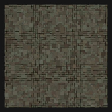 Soyut geometrik desen üretken hesaplama sanatı illüstrasyonu, fayans renk parçalarının taklidi